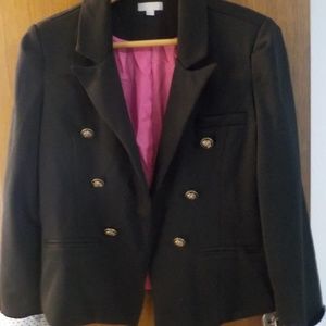 Short black lined blazer